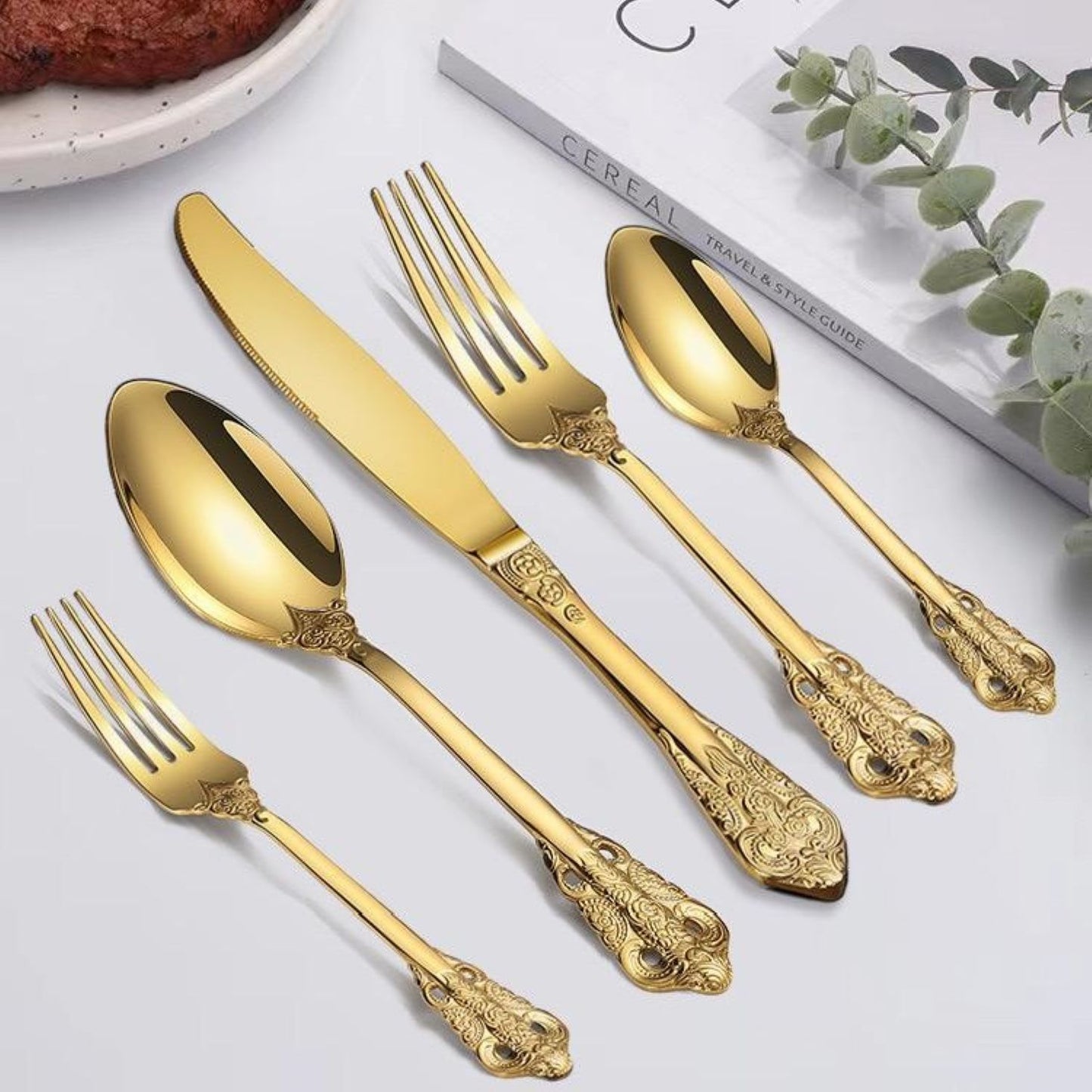 Royal Flatware Luxury Flatware Set | 304(18/10) Stainless Steel | Elegant Dining Collection