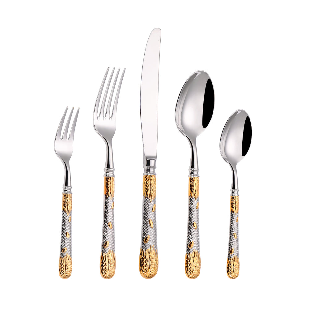 Silver with Gold Accents
