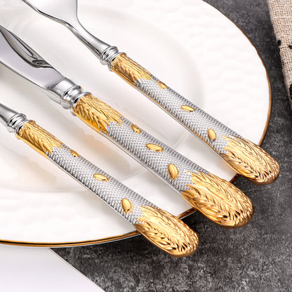 Silver with Gold Accents
