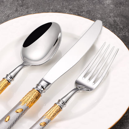 Silver with Gold Accents
