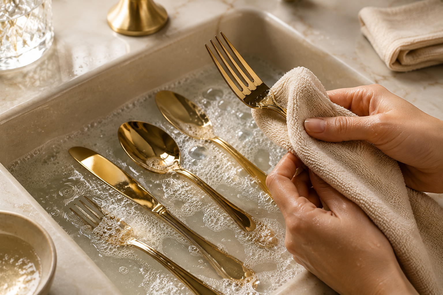 Gentle washing care for ELiTA Essentials flatware