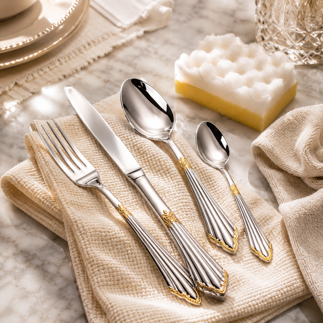 Soft cleaning care for ELiTA Essentials flatware