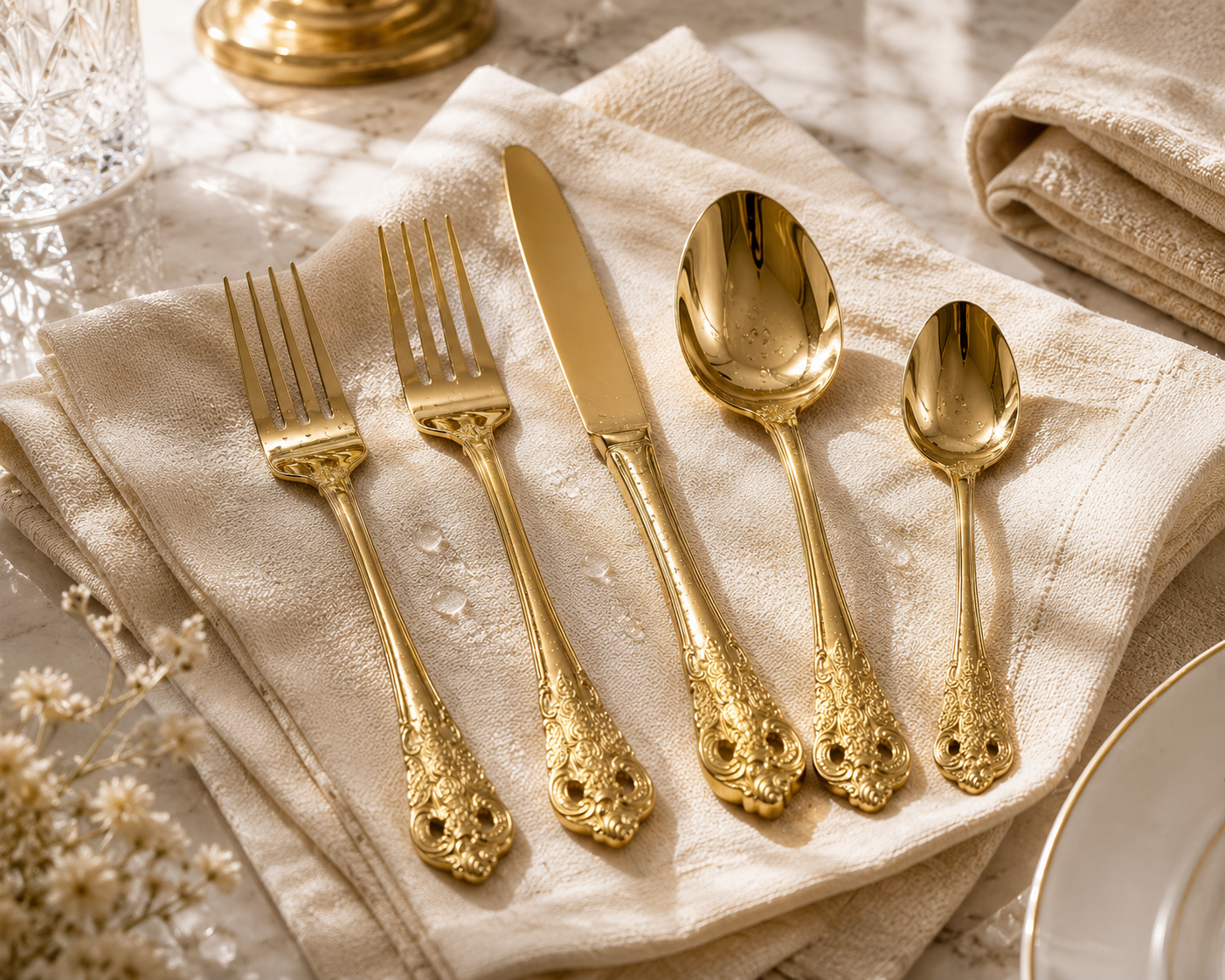 Dry ELiTA Essentials flatware immediately after washing