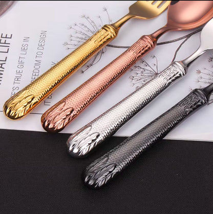 ELiTA Essentials 20-Piece Flatware Set – Gold Finish, 18/10 Stainless Steel, Service for 4