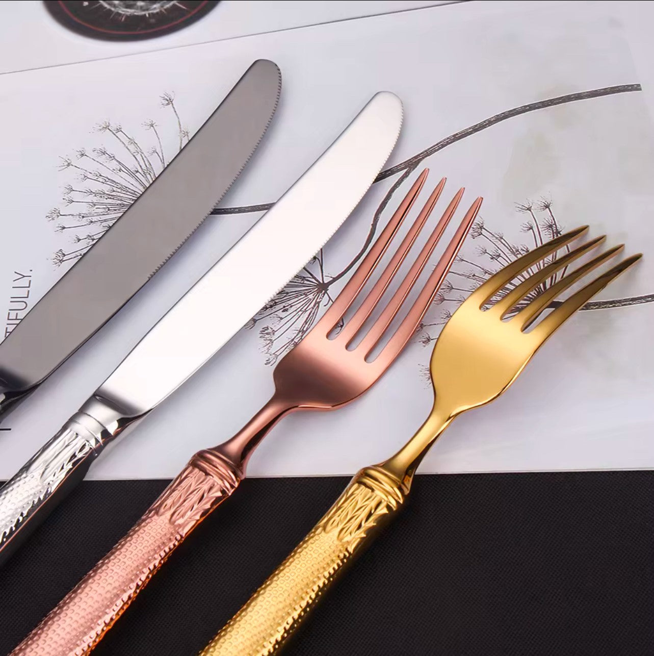 Elita Essentials Luxury 20-Piece Gold Flatware Set | 18/10(304)Stainless Steel | Service for 4
