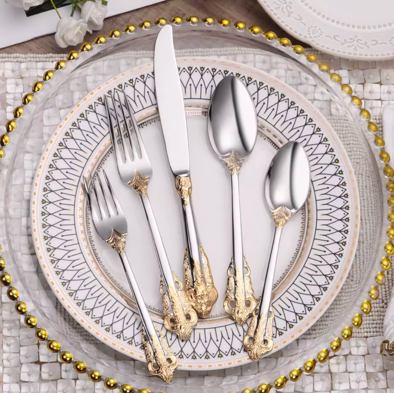 Royal Flatware Luxury Flatware Set | 304(18/10) Stainless Steel | Elegant Dining Collection
