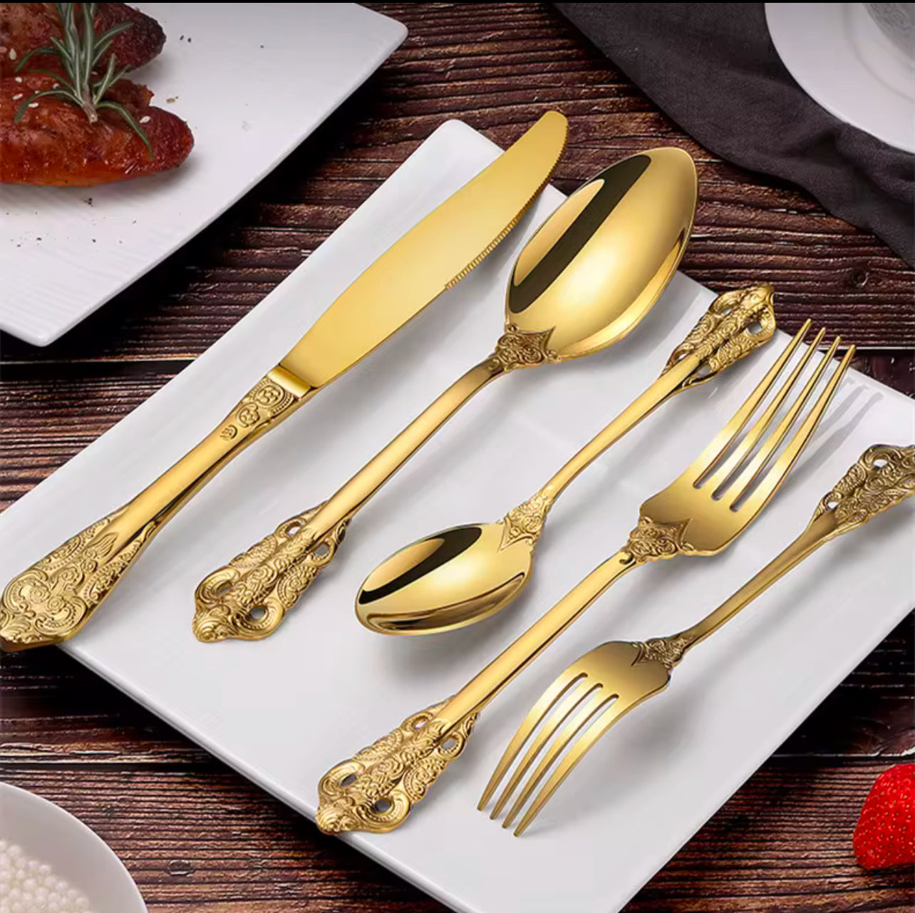 Royal Flatware Luxury Flatware Set | 304(18/10) Stainless Steel | Elegant Dining Collection