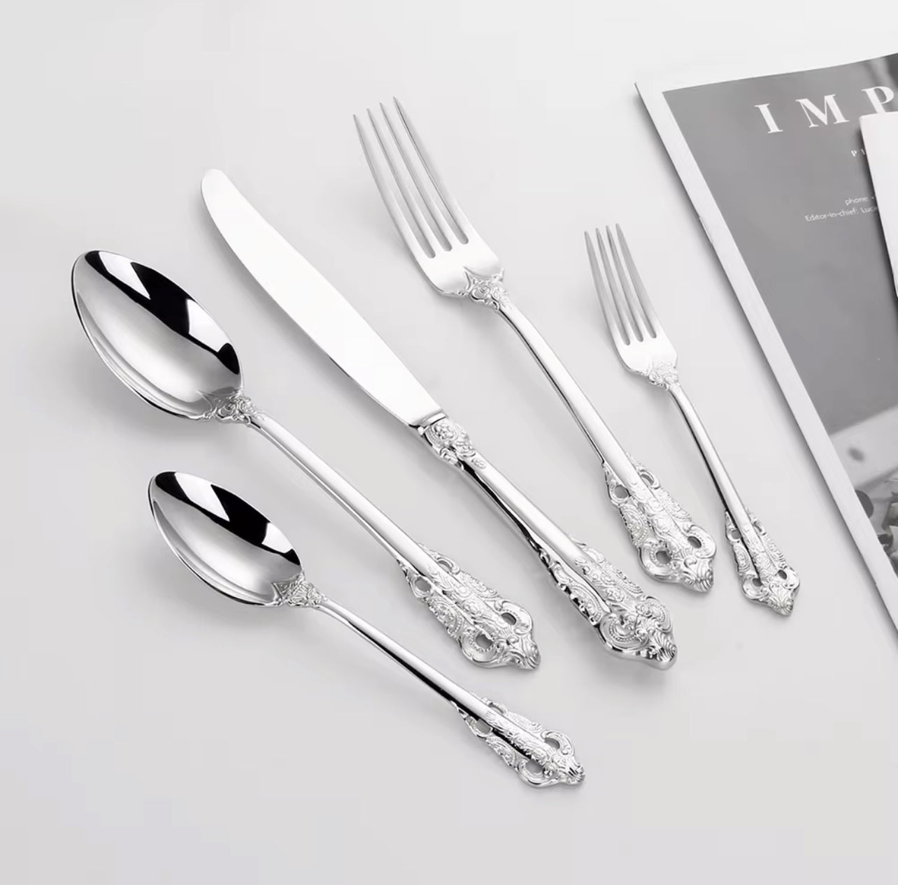 Royal Flatware Luxury Flatware Set | 304(18/10) Stainless Steel | Elegant Dining Collection