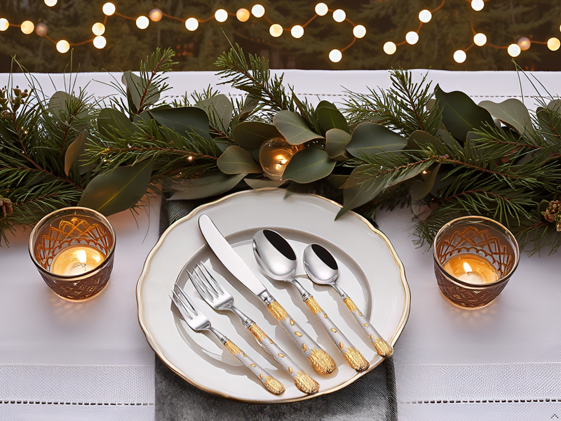 Silver with Gold Accents
