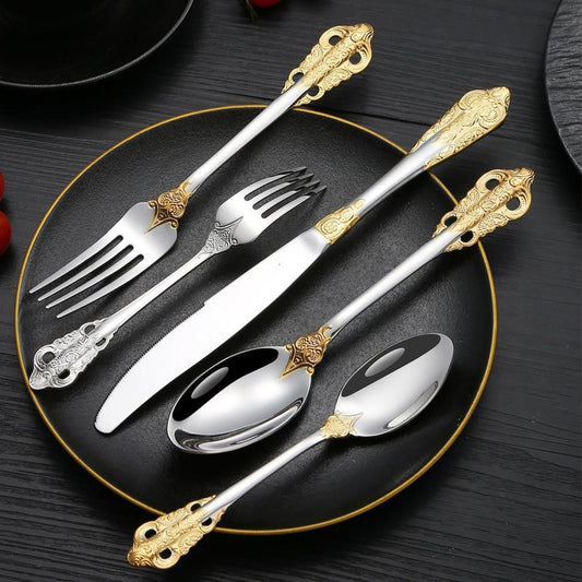 Royal Flatware Luxury Flatware Set | 304(18/10) Stainless Steel | Elegant Dining Collection