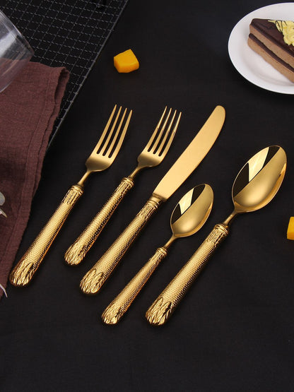 ELiTA Essentials 20-Piece Flatware Set – Gold Finish, 18/10 Stainless Steel, Service for 4